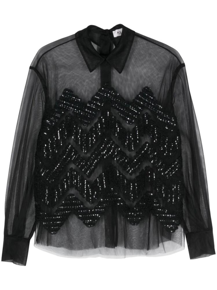 Aviù sequin-embellished shirt - Black Cover