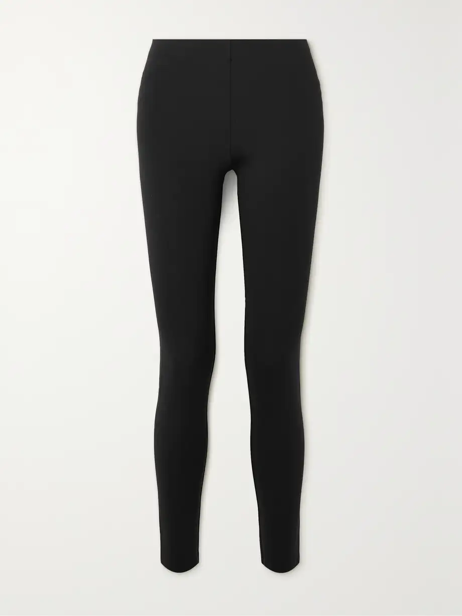 The Row - Essentials Woolworth Stretch-ponte Leggings - Black Cover