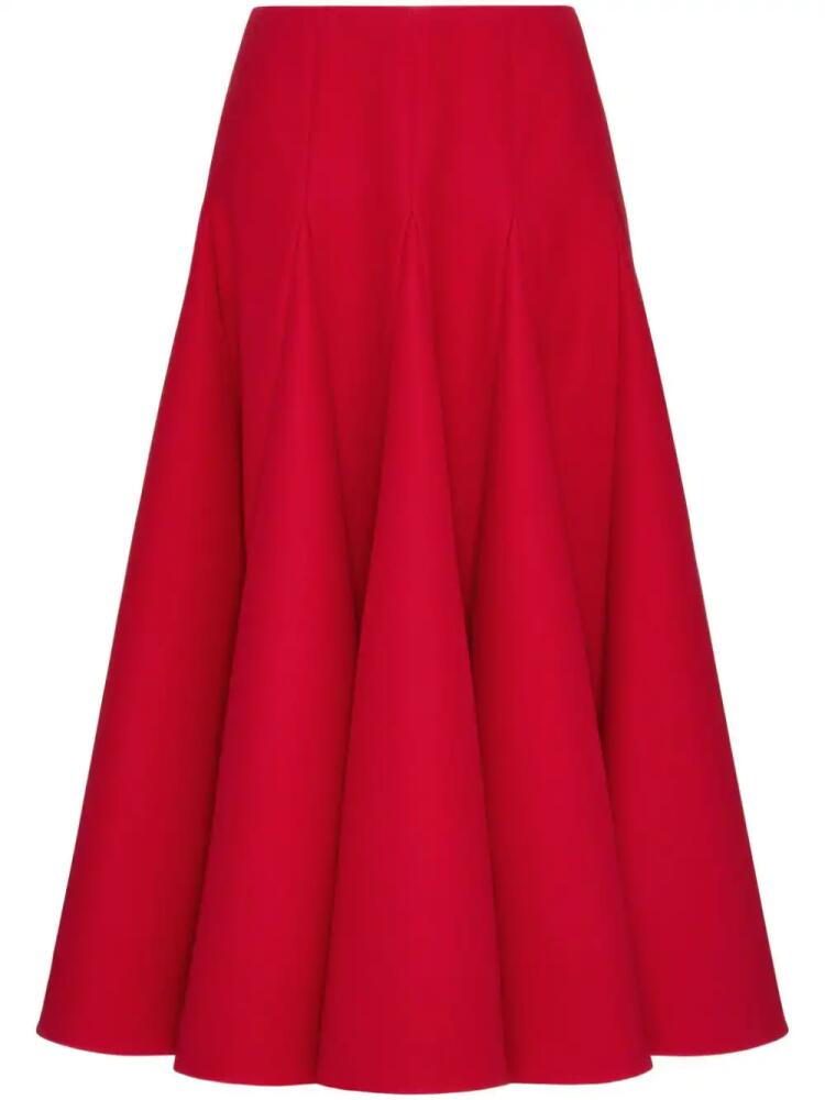 Valentino Garavani crepe couture midi skirt - Red Cover