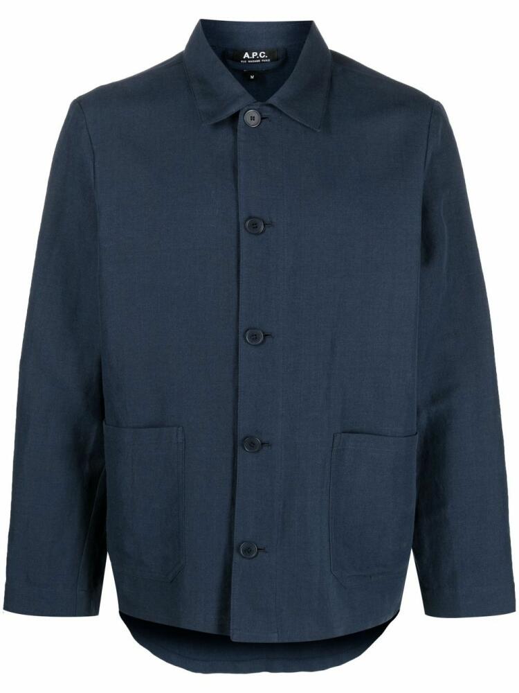 A.P.C. button-up jacket - Blue Cover