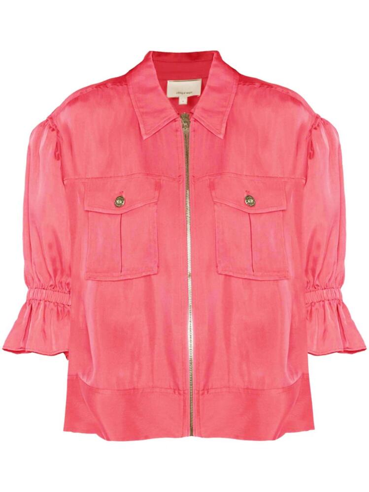 Cinq A Sept Holly short-sleeve jacket - Pink Cover