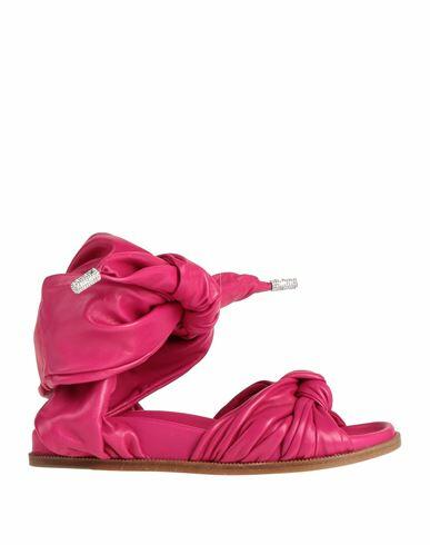 Alexandre Vauthier Woman Sandals Fuchsia Soft Leather Cover