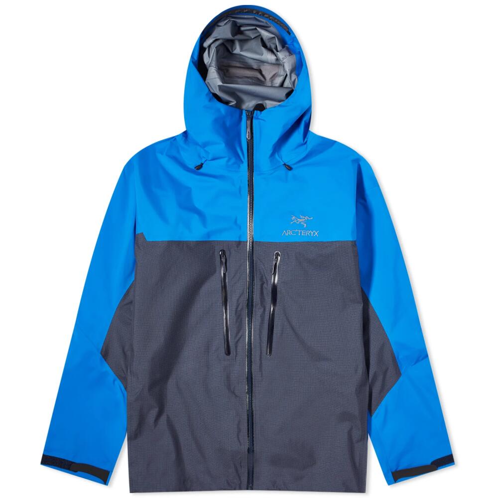 Arc'teryx Men's Alpha Jacket in Black Sapphire/Light Vitality Cover