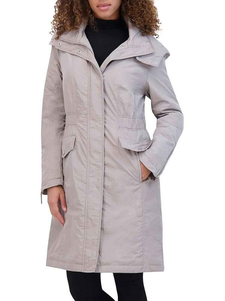 Kenneth Cole Women's Midweight Anorak - Silver Cover