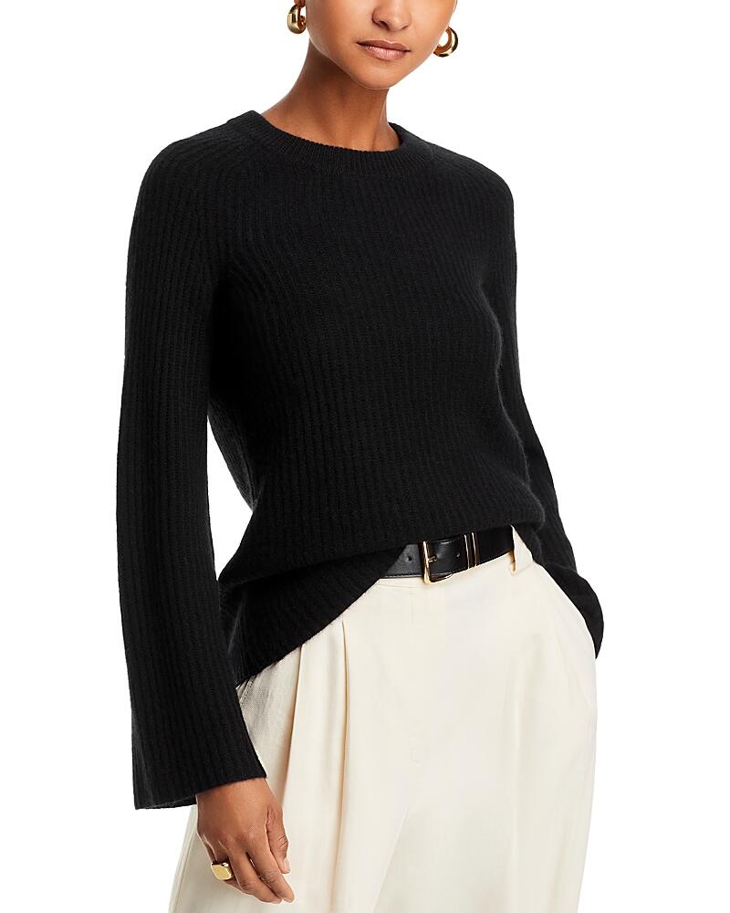 C by Bloomingdale's Cashmere Ribbed Crewneck Sweater - Exclusive Cover