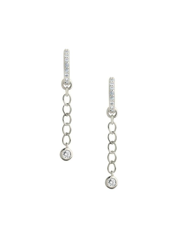 Sterling Forever Women's Maxine Cubic Zirconia Drop Earrings - Silvertone Cover