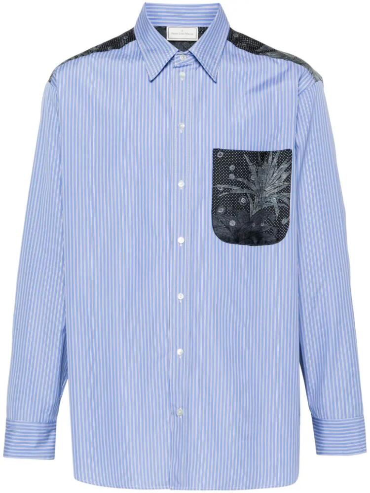 Pierre-Louis Mascia Alotho patchwork shirt - Blue Cover