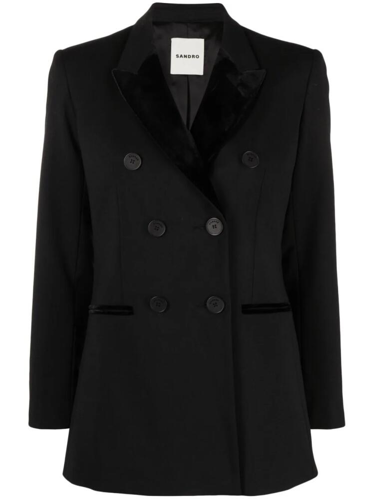 SANDRO double-breasted blazer - Black Cover