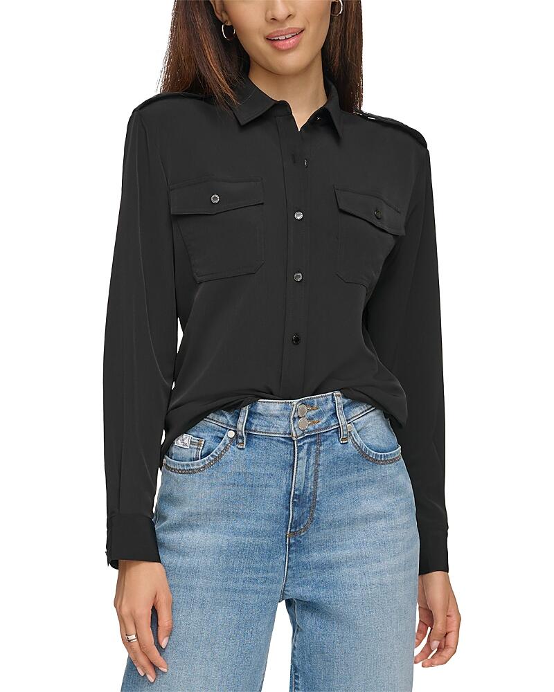 Karl Lagerfeld Paris Epaulets Blouse Cover