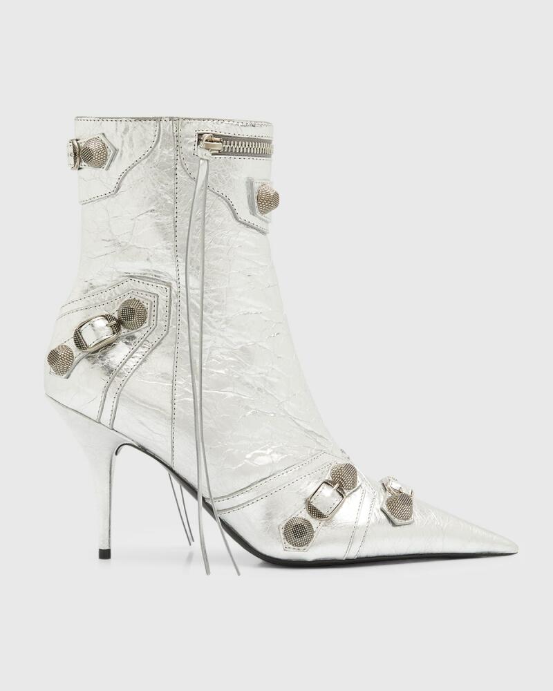 Balenciaga Cagole 90mm Booties Metallized Cover