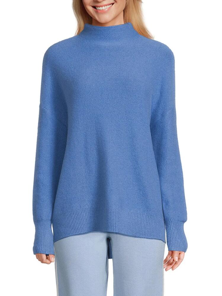 Saks Fifth Avenue Women's Drop Shoulder 100% Cashmere Sweater - Mid Blue Cover