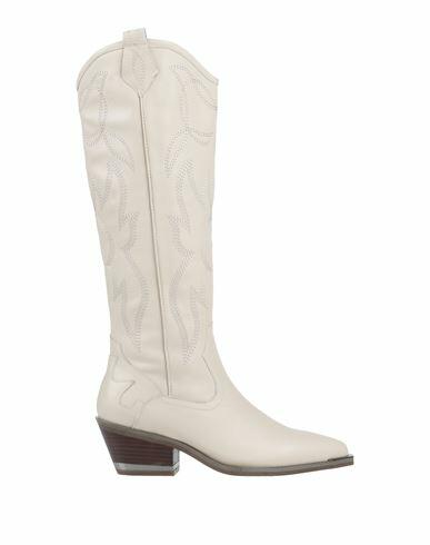 Alma En Pena. Woman Boot Off white Leather Cover