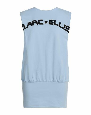 Marc Ellis Woman Mini dress Light blue Cotton, Elastane Cover