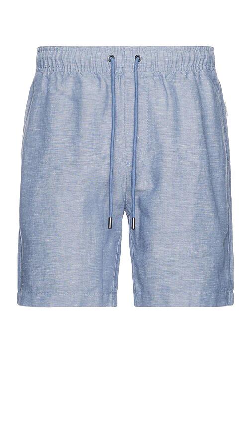 onia Air Linen 6 Pull On Short in Blue Cover