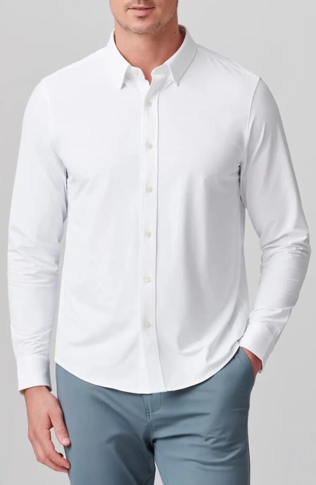 Rhone Commuter Slim Fit Stretch Button-Up Shirt in Business White Cover