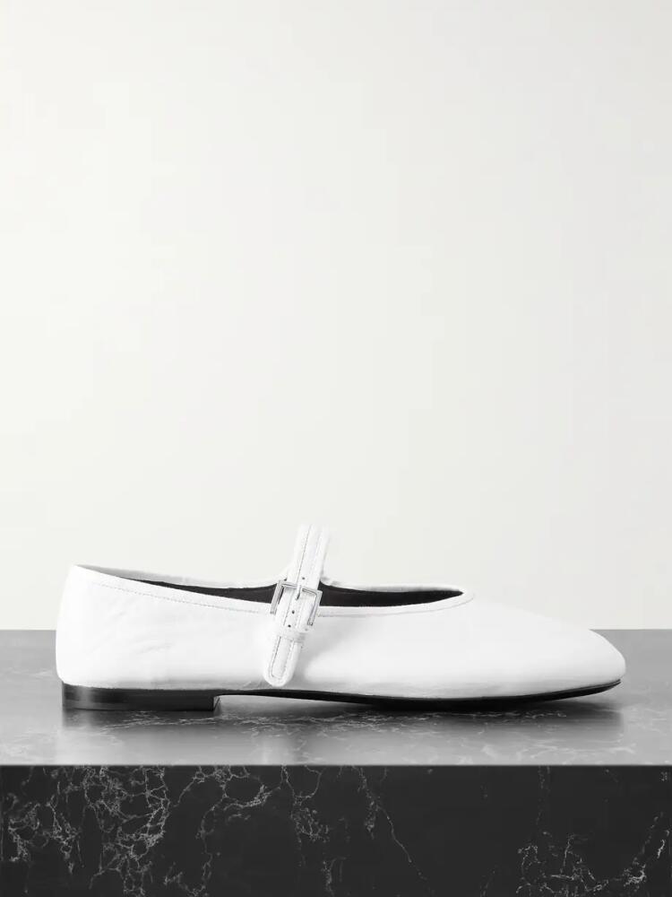 The Row - Boheme Leather Mary Jane Ballet Flats - White Cover