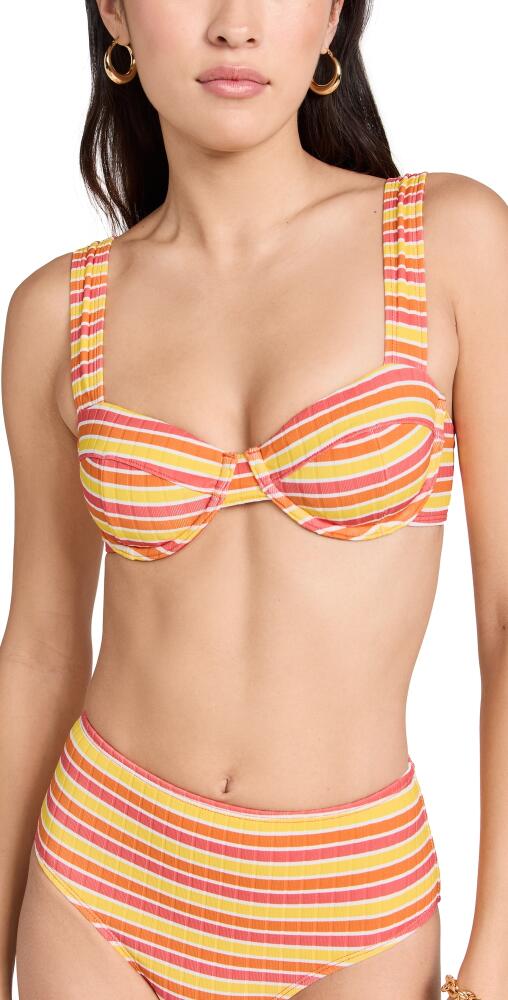 Solid & Striped Lilo Bikini Top Sorbet Stripe Cover