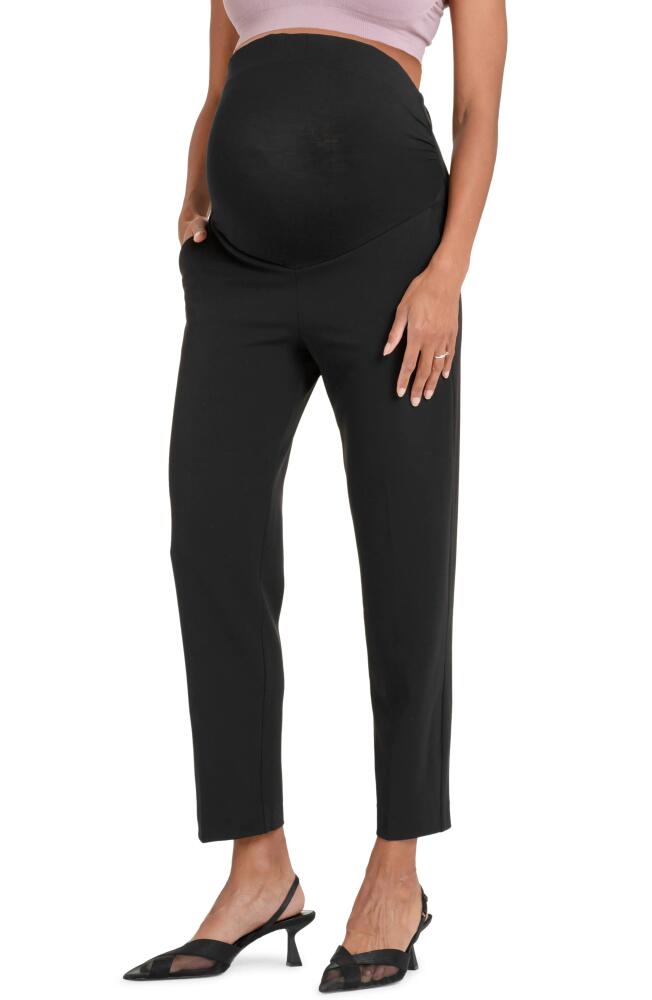 Seraphine Over the Bump Ankle Straight Leg Maternity Pants in Black Cover