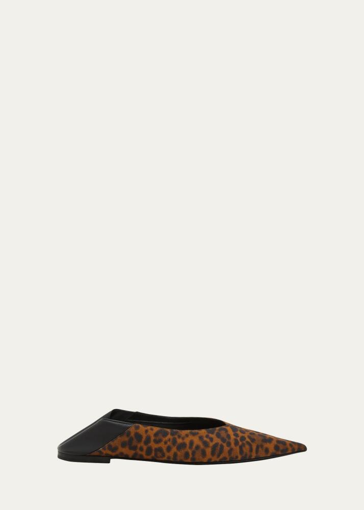 Saint Laurent Carolyn Leather Slide Ballerina Flats Cover