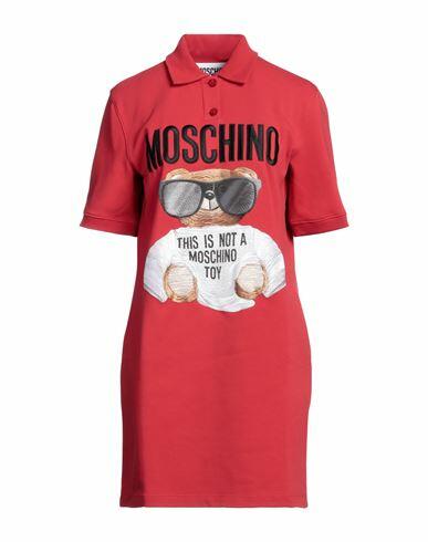 Moschino Woman Mini dress Red Cotton, Elastane Cover