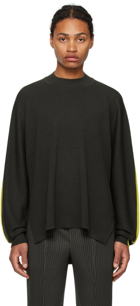 HOMME PLISSÉ ISSEY MIYAKE Gray Framework Sweater Cover