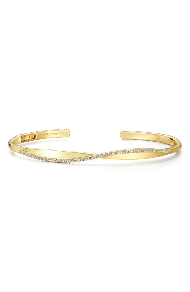 Lafonn Pavé Simulated Diamond Twisted Bangle Bracelet in White/Gold Cover