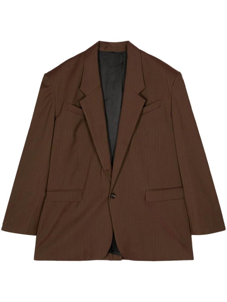 EGONlab. striped single-breasted blazer - Brown Cover