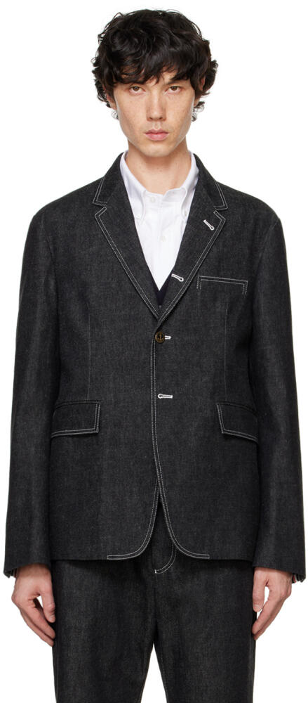 Thom Browne Black Unconstructed Classic Blazer Cover