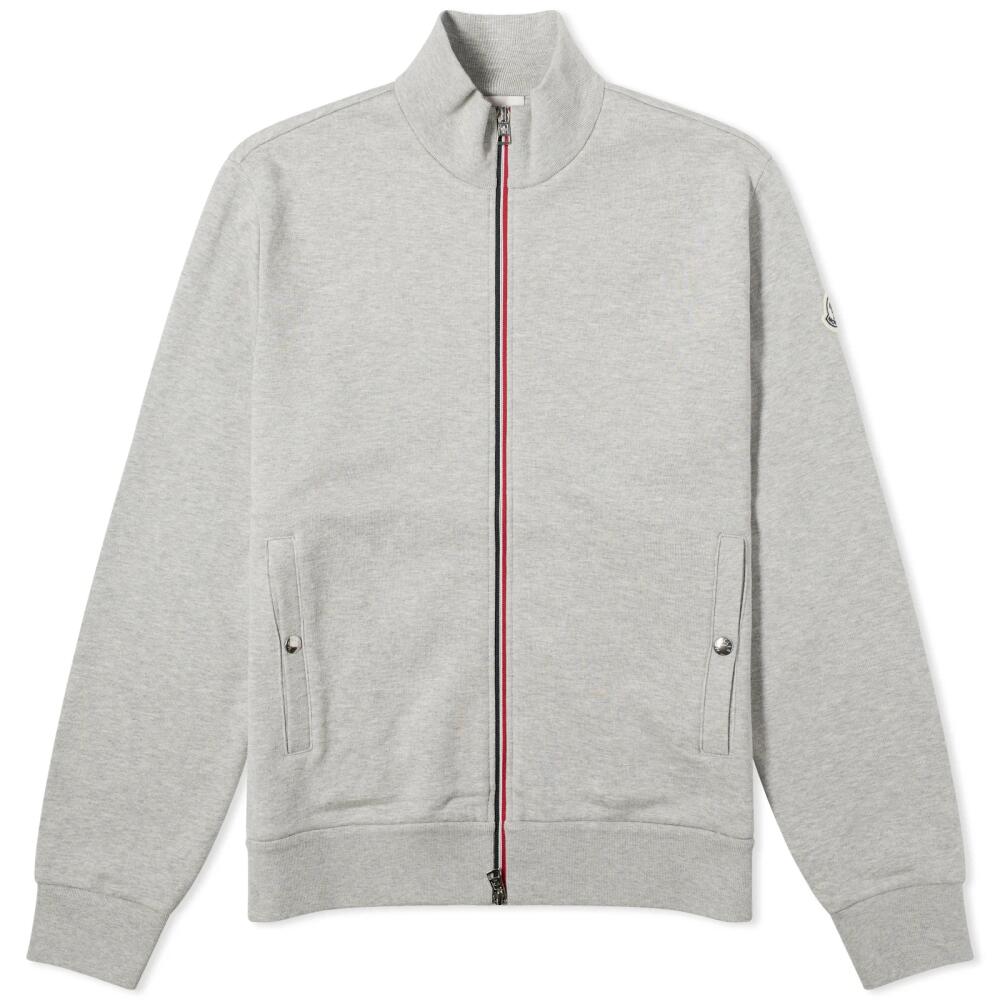 Moncler Men's Zip Up Tricolor Cardigan in Grey Cover