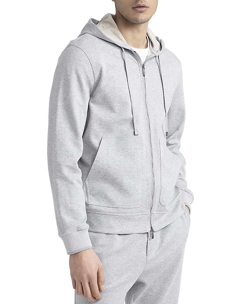 Peserico Relaxed Fit Zip Front Hoodie Cover