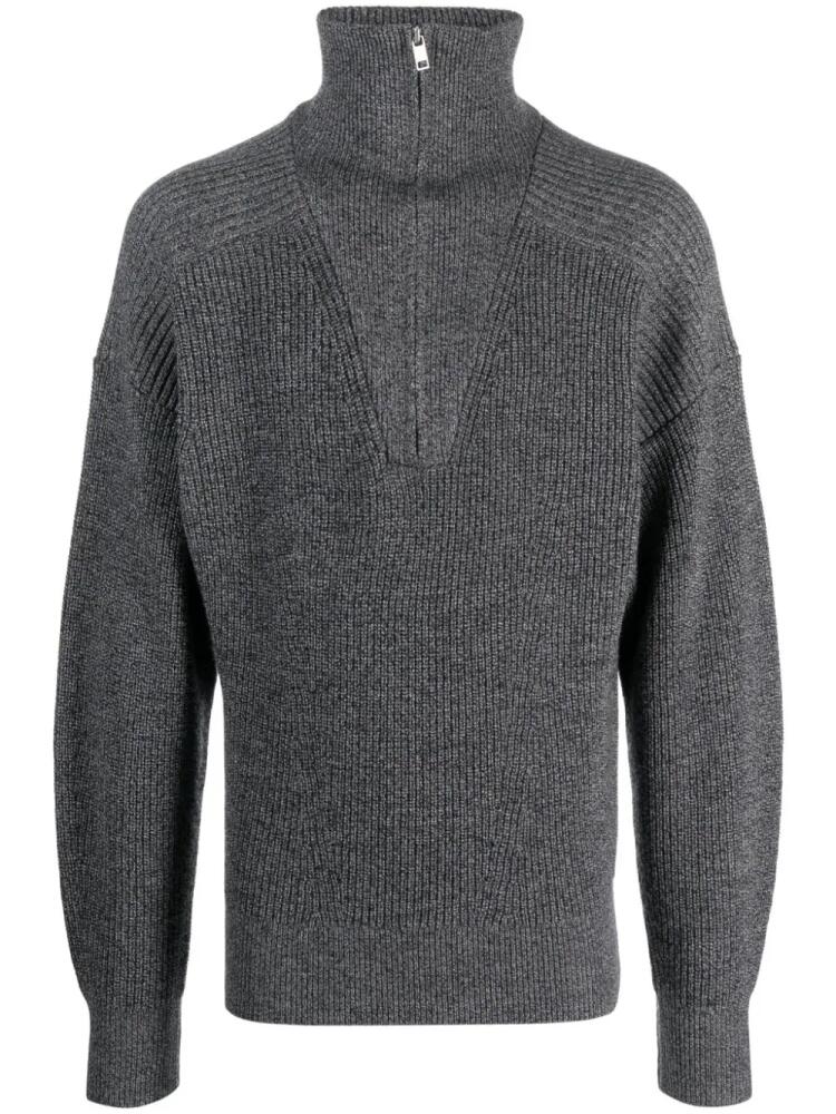 MARANT half-zip wool jumper - Grey Cover