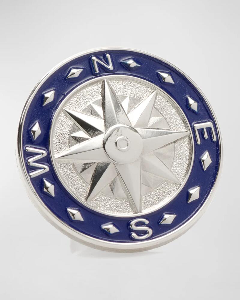 Cufflinks Inc. Men's Blue Compass Lapel Pin Cover