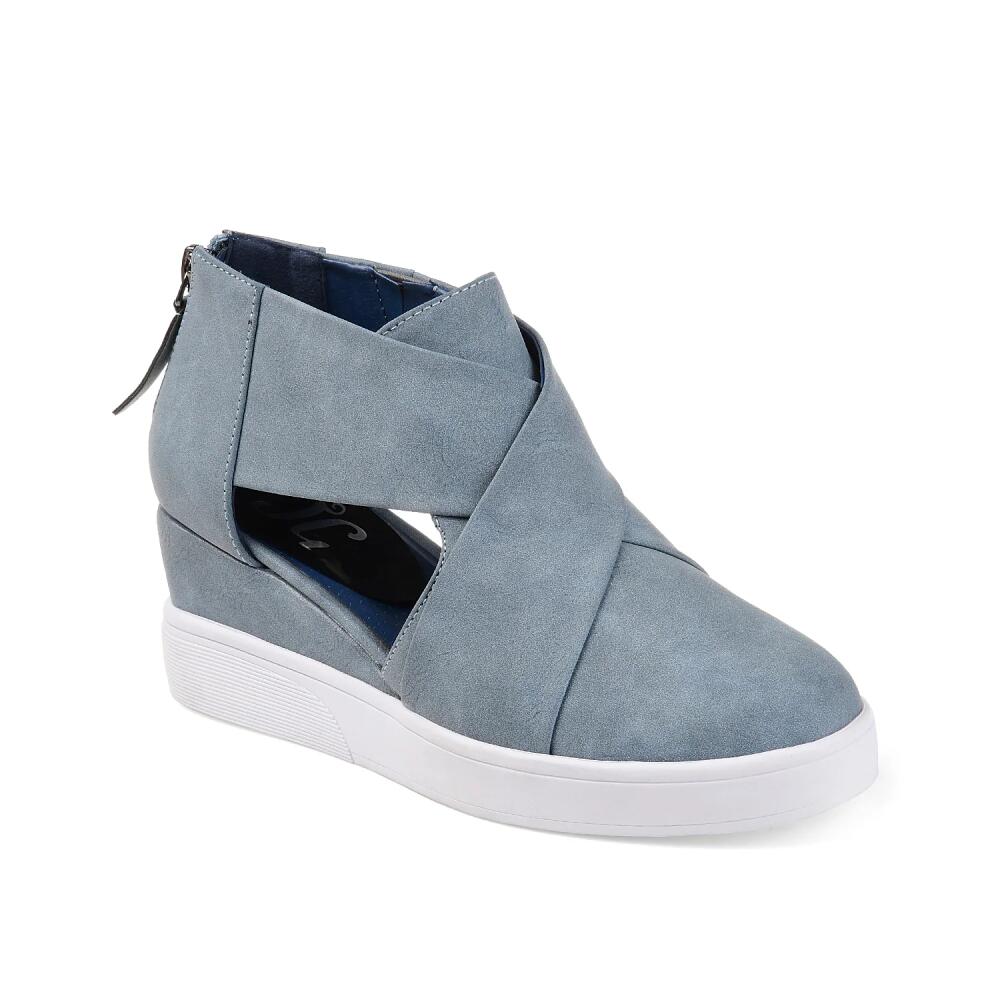 Journee Collection Seena Wedge Sneaker | Women's | Light Blue Cover