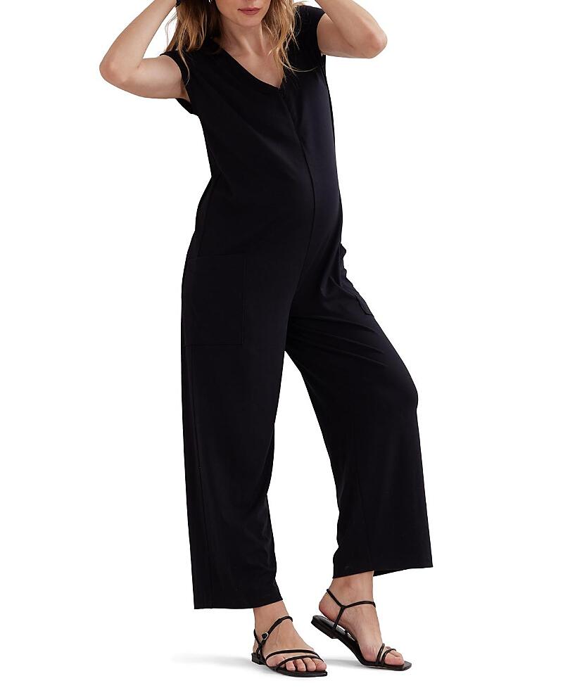 Hatch Collection The Charlotte Maternity Nursing Friendly Jumpsuit Cover