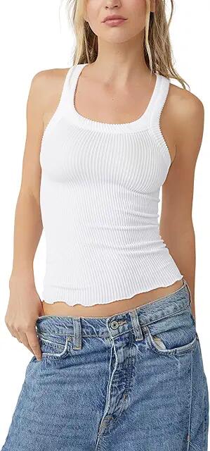 Free People Ribbed Seamless Tank (White) Women's Clothing Cover