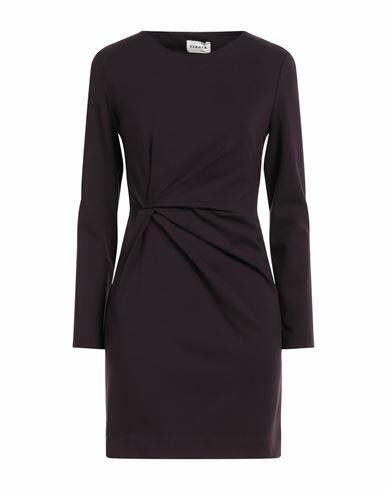 P. a.r. o.s. h. Woman Mini dress Dark purple Polyamide, Elastane Cover