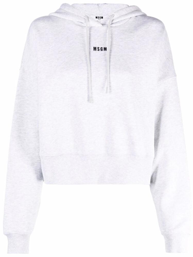 MSGM logo print hoodie - Grey Cover