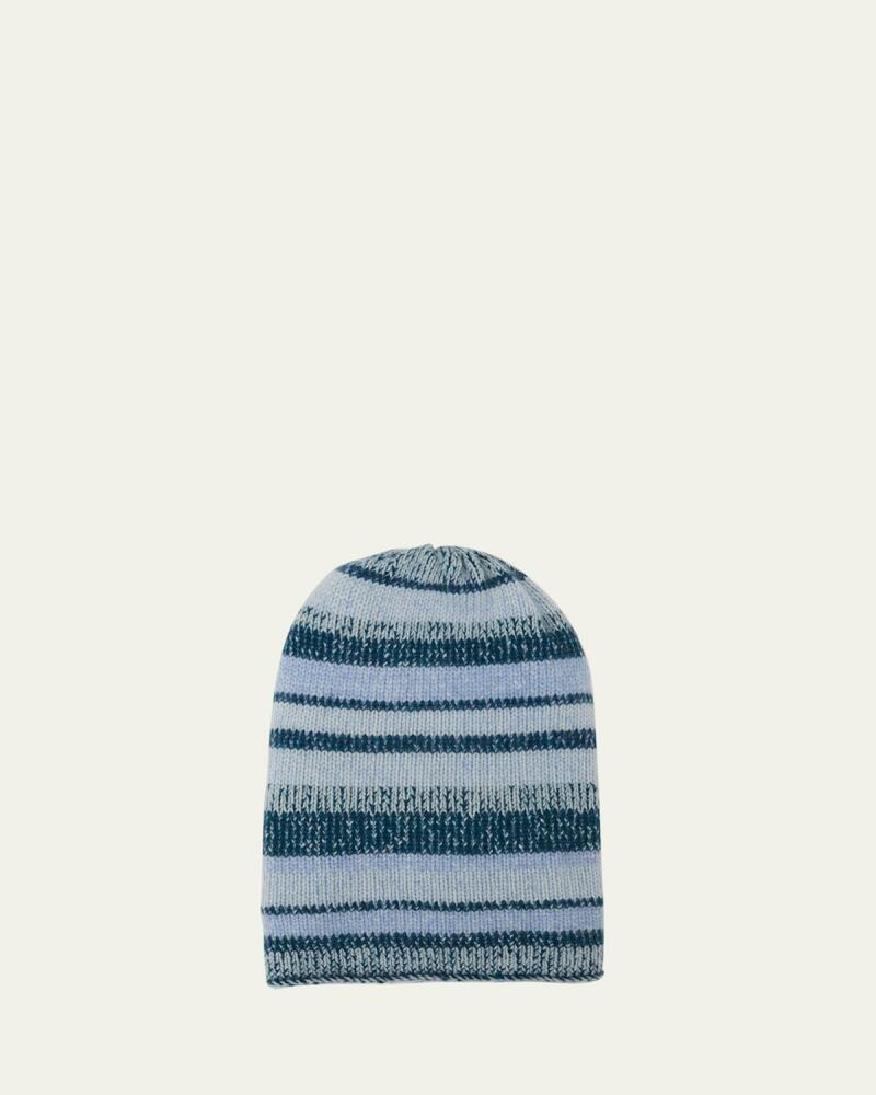 The Elder Statesman Men's Cashmere Stripe Beanie Hat Cover