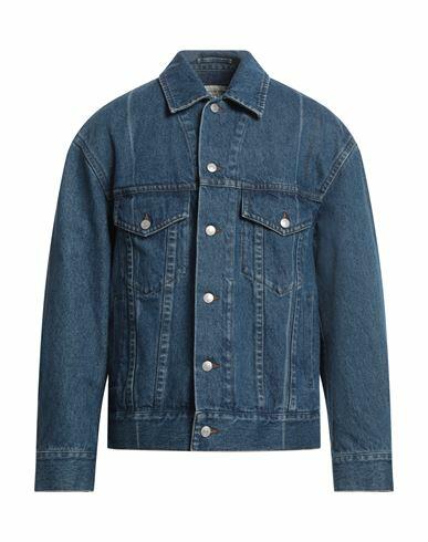 Dries Van Noten Man Denim outerwear Blue Cotton Cover