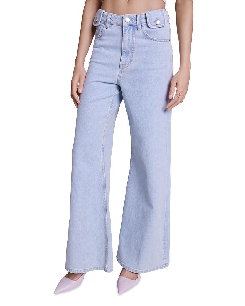 Maje Palerma High Rise Jeans in Light Blue Cover