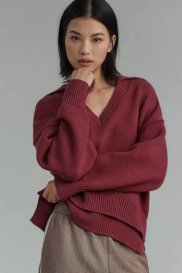 Maeve Layered Polo Sweater Cover