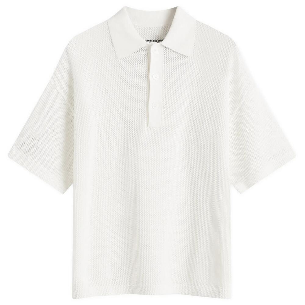 MKI Men's Loose Gauge Polo in Off White Cover