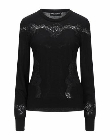 Dolce & gabbana Woman Sweater Black Virgin Wool, Cotton, Polyamide Cover