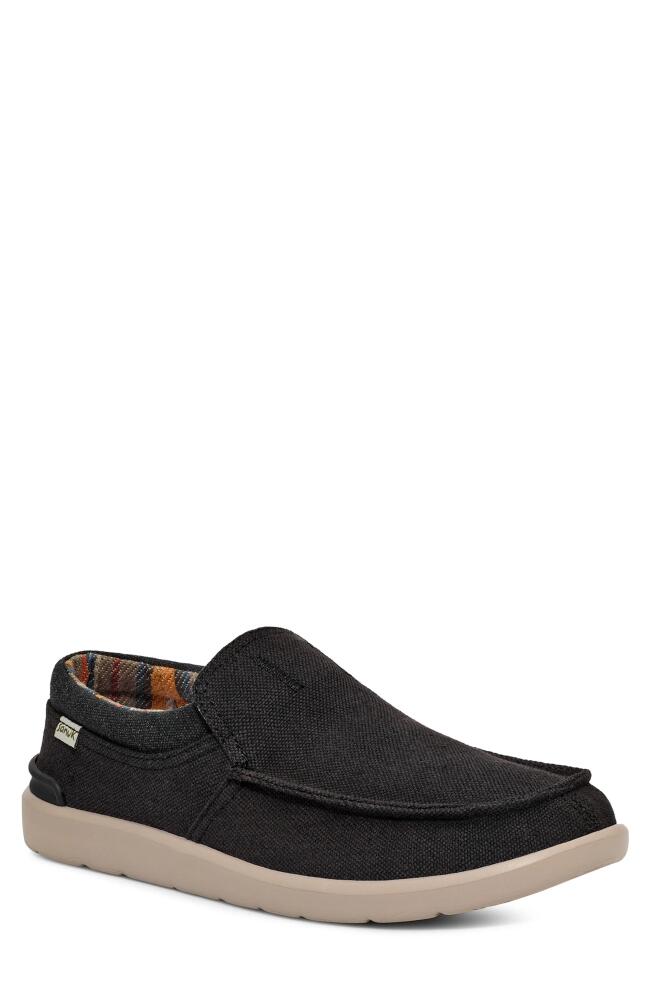 Sanuk Sidewalk Surfer Lite 2 Canvas Slip-On in Black Cover