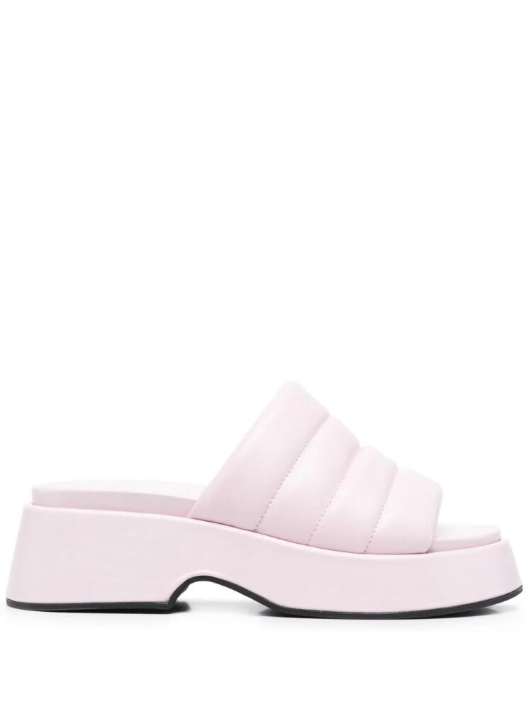 GANNI padded platform mules - Pink Cover