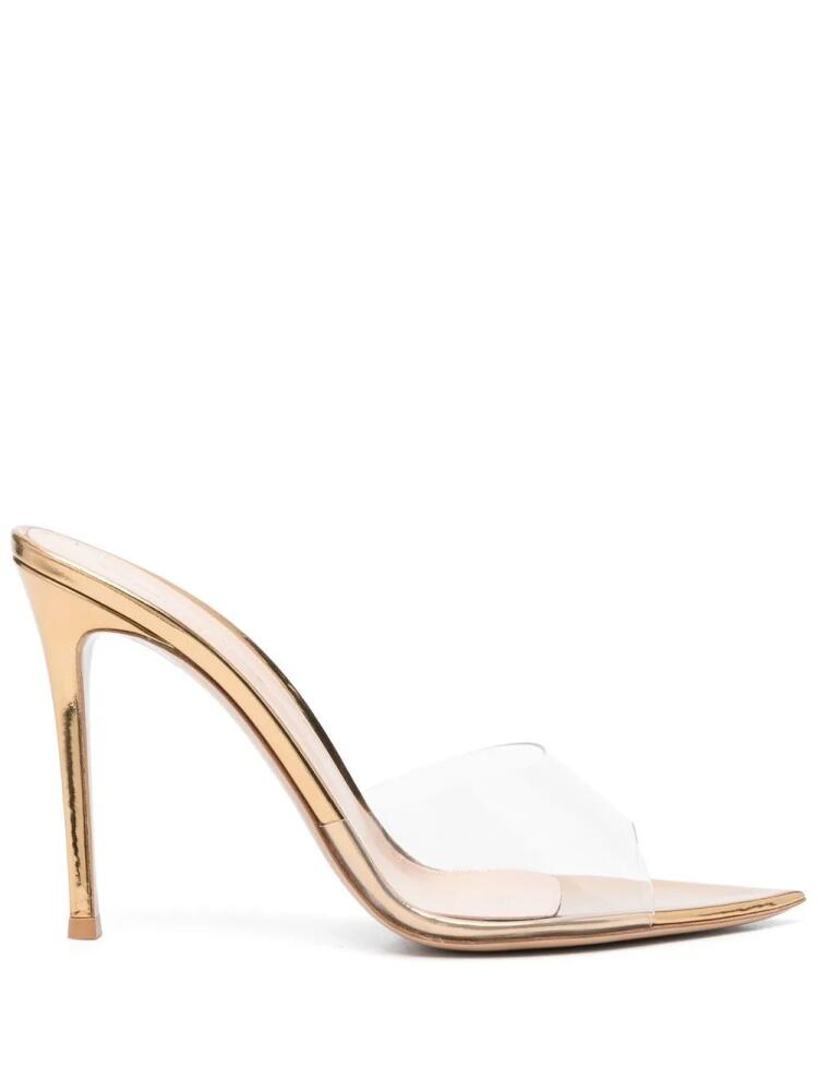 Gianvito Rossi Elle 105mm transparent mules - Neutrals Cover