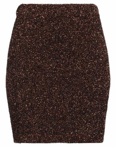 Aniye By Woman Mini skirt Bronze Polyamide, Metallic fiber Cover