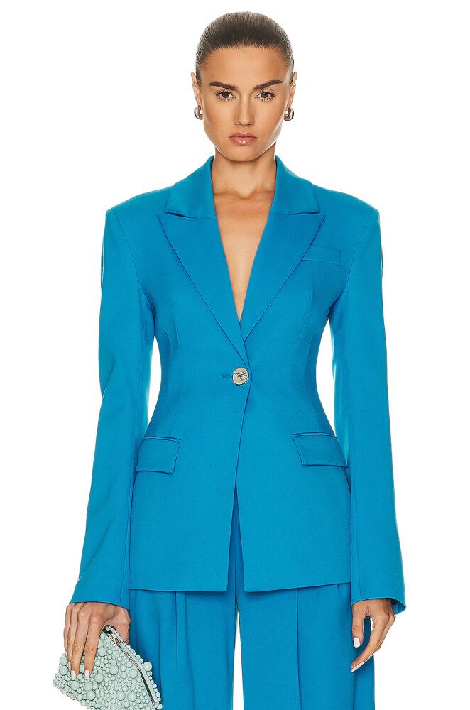 THE ATTICO Blue Blazer in Blue Cover