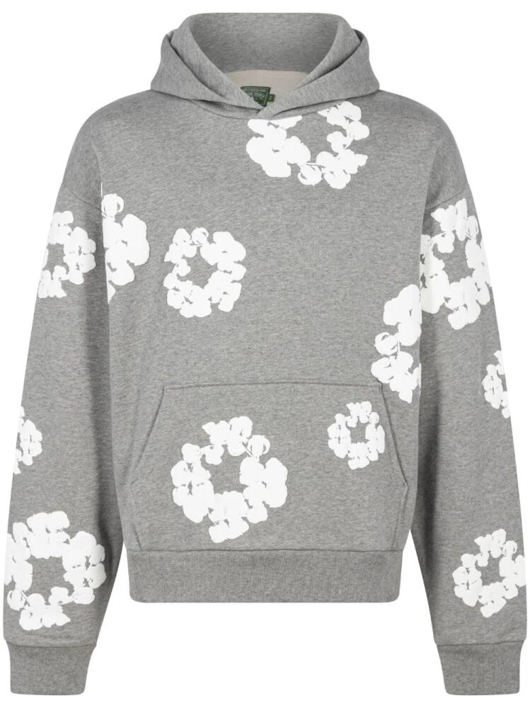 Denim Tears printed "Cotton Wreath" hoodie - Grey Cover