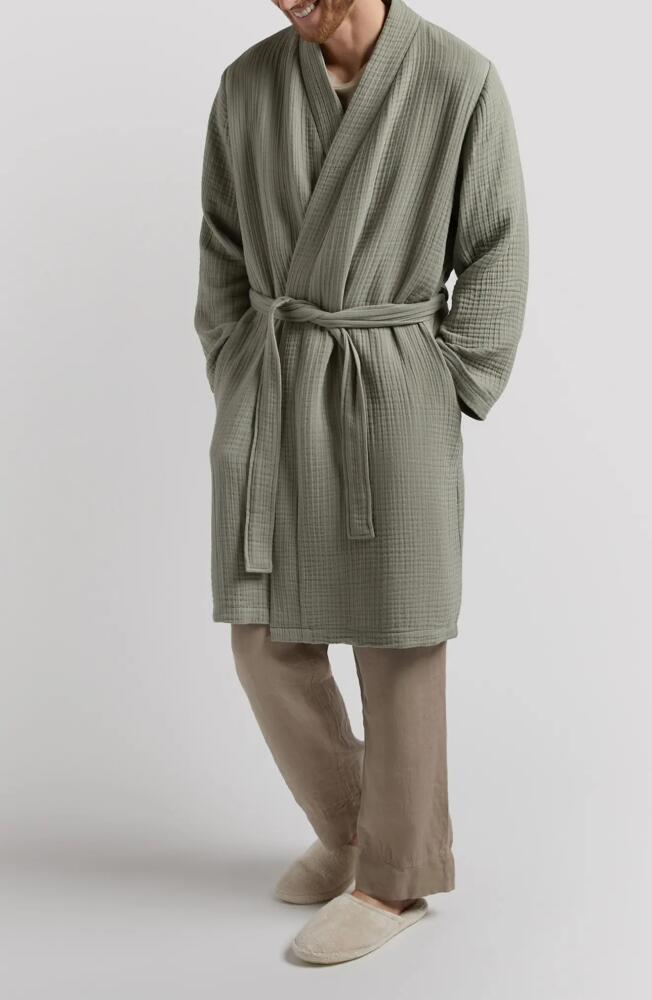 Parachute Gender Inclusive Cloud Cotton Robe in Moss Cover